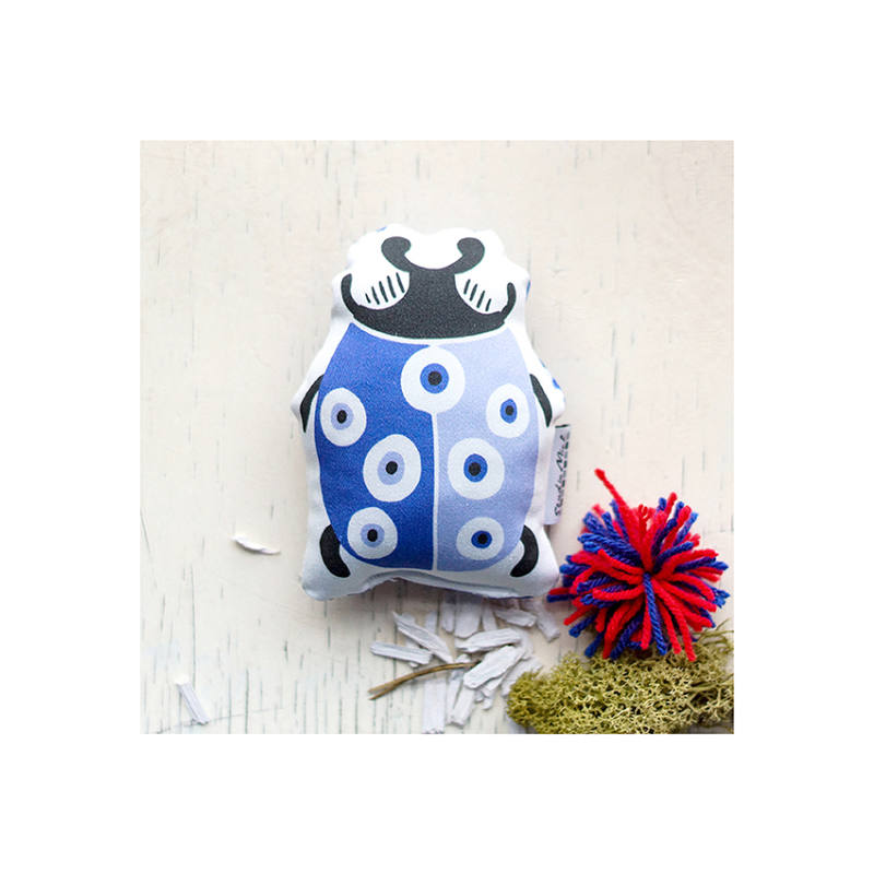 Doucou Coccinelle blue soft toy